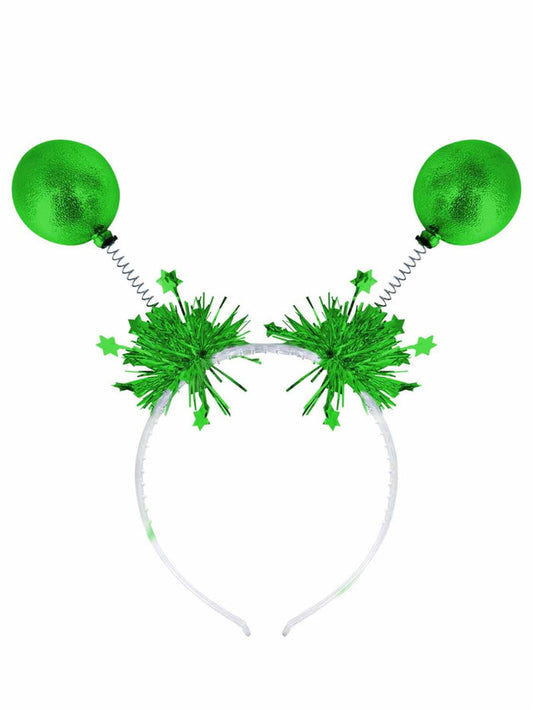 Green Metallic Ball Bopper Headband