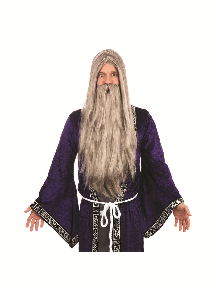 Grey Wizard Wig And Long Beard