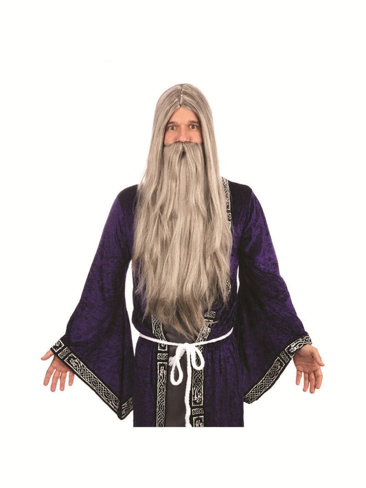 Grey Wizard Wig And Long Beard