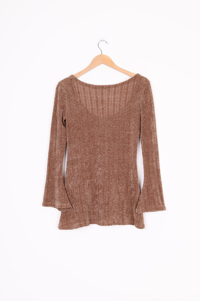 Hazel Womens Brown Top Size S