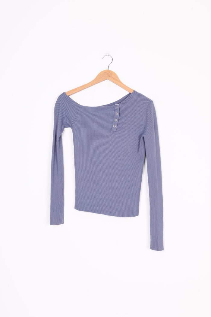Henne Womens Blue Top Size S