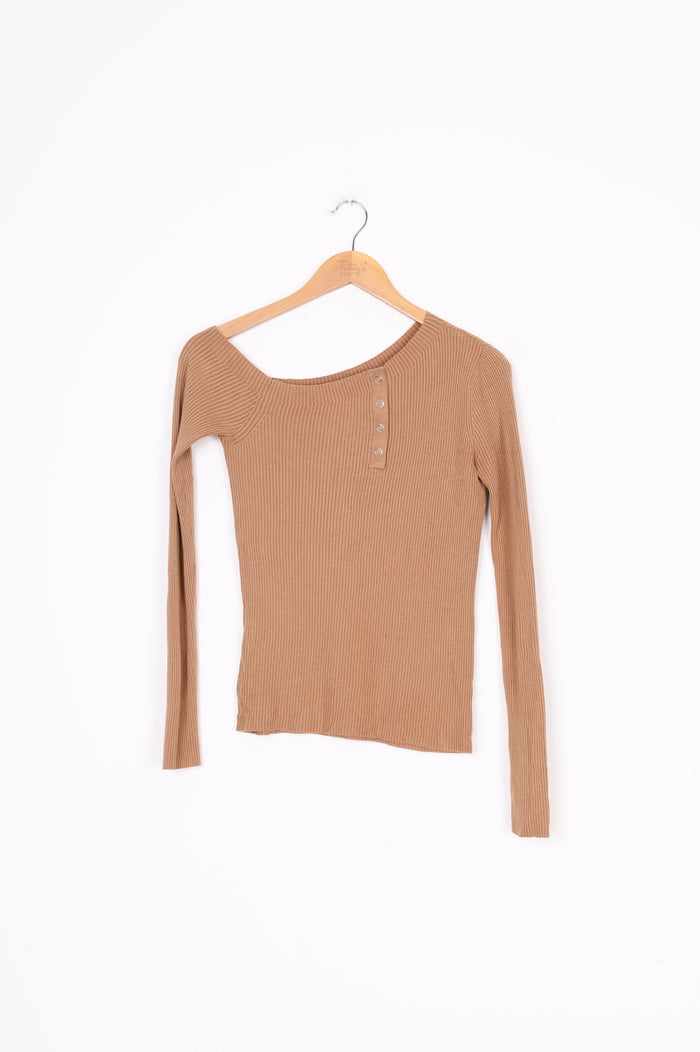Henne Womens Brown Top Size S