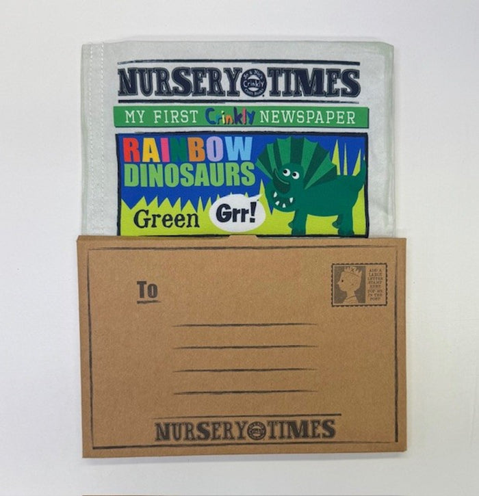 Jo & Nic's Crinkly Cloth Book - Rainbow Dinosaurs