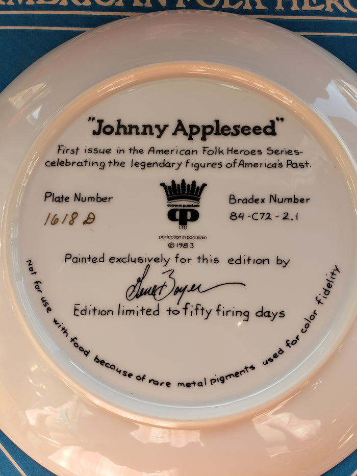 Johnny Appleseed commemorative plate
