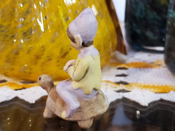 Josef Originals Elf on Turtle figurine