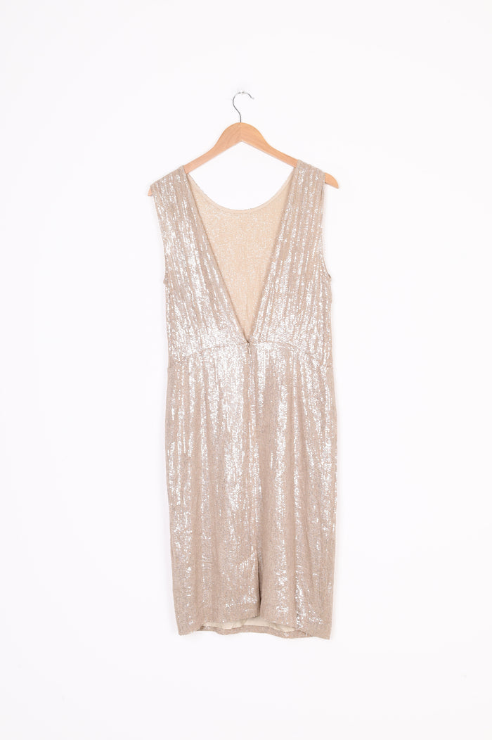 Juliette Hogan Womens Beige Dress Size 12