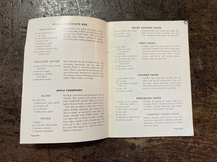 Karo Kookery Cookbook,
