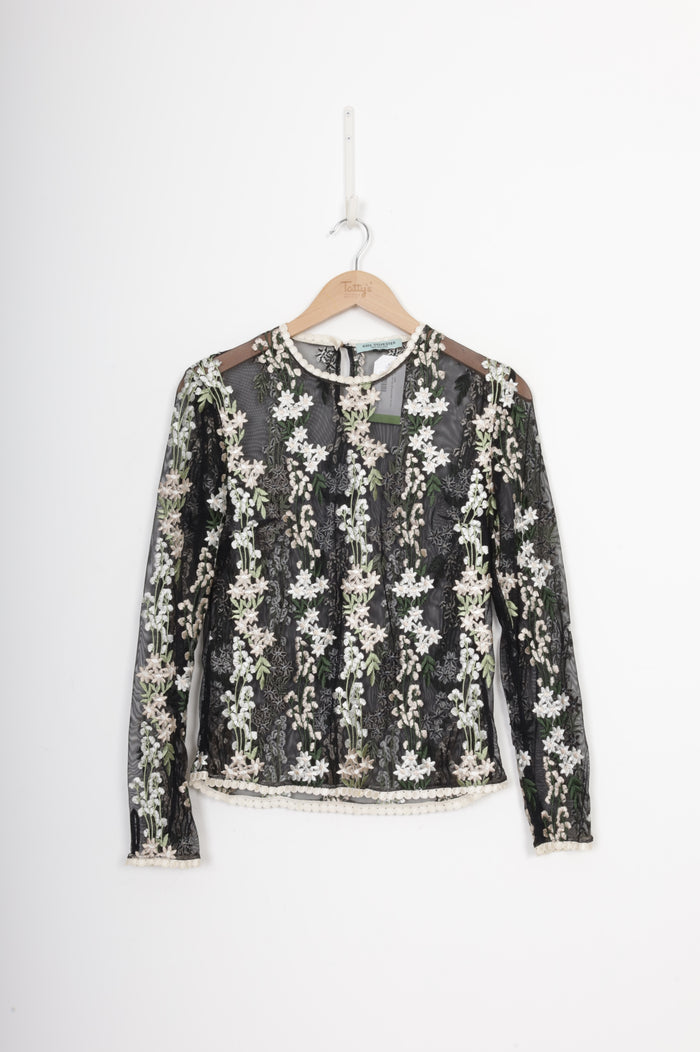 Kate Sylvester Womens Black Top Size XS