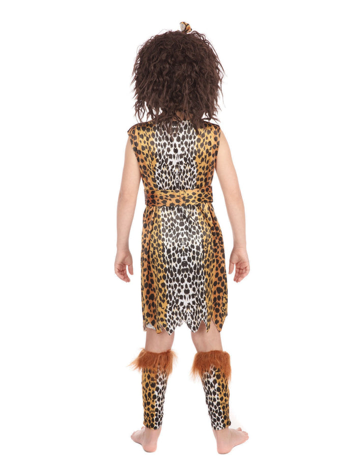 Kids Cave Girl And Wig Costume