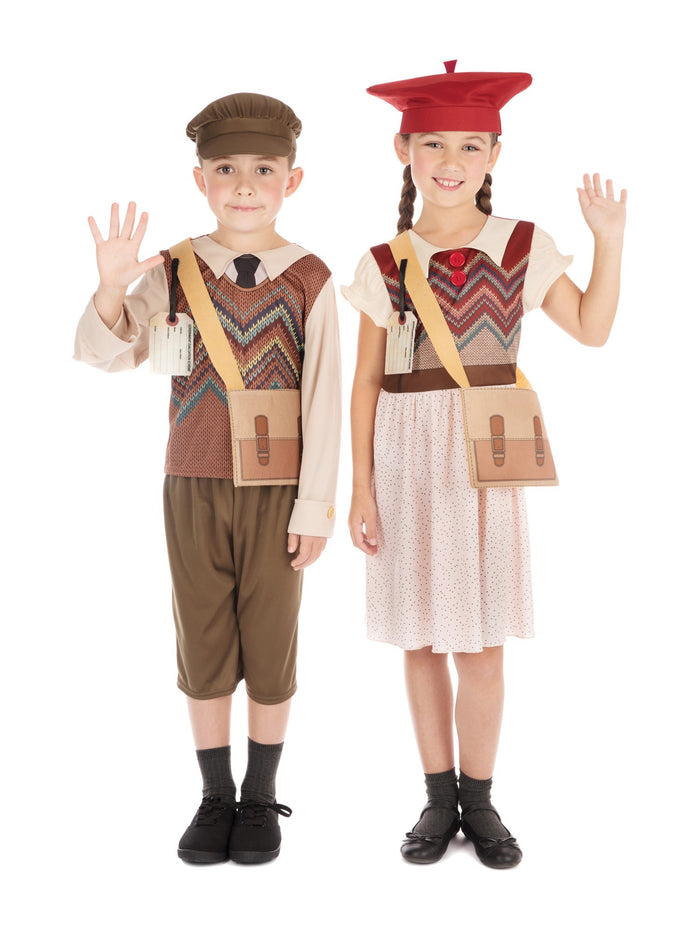 Kids Evacuee Schoolboy Costume