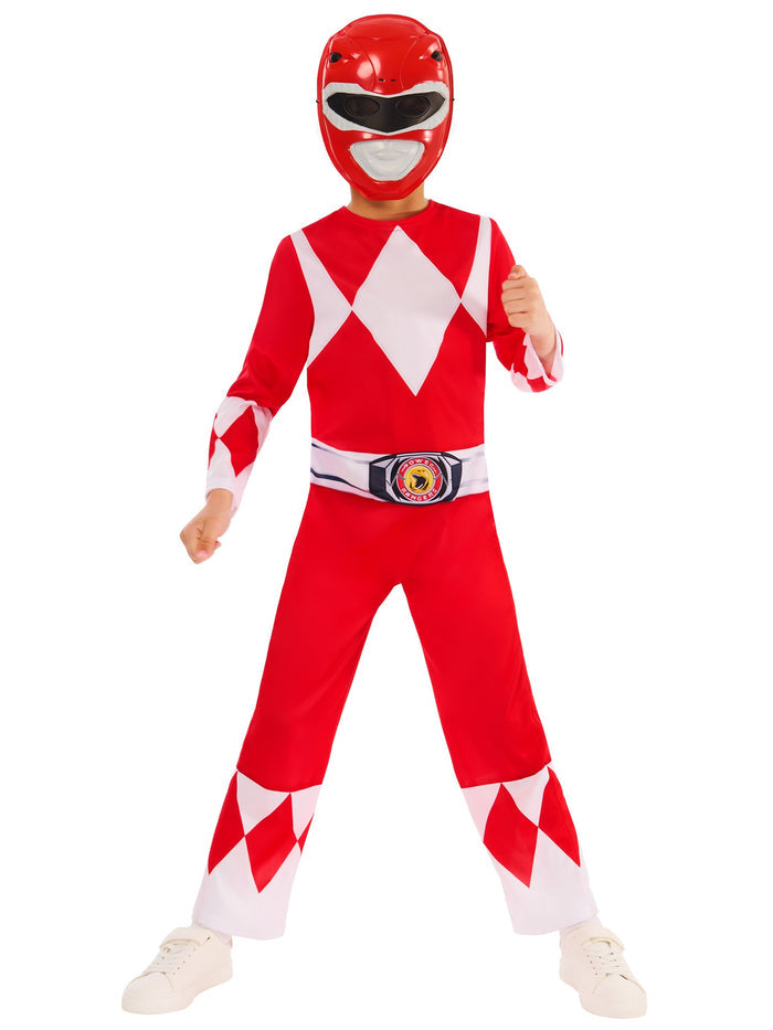 Kids Mighty Morphin Red Power Ranger Costume