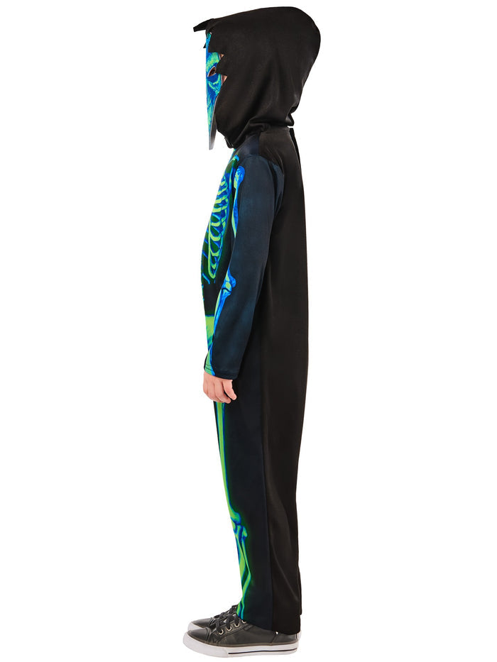 Kids Neon Green Skeleton Costume