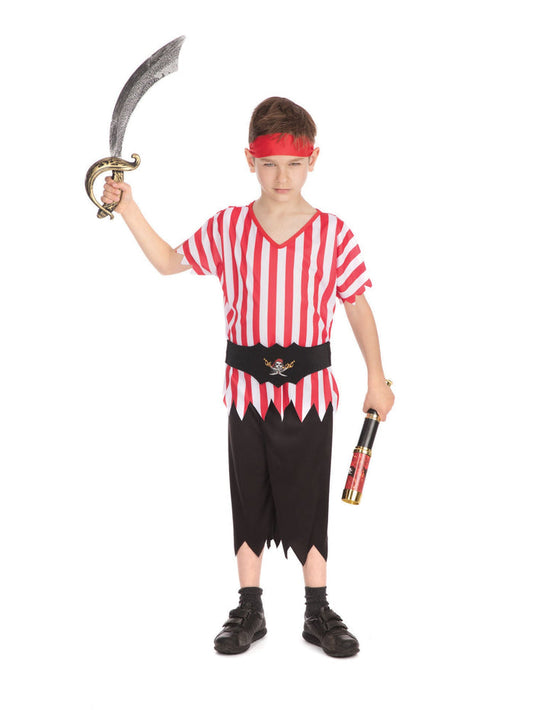 Kids Pirate Stripe Boy Costume