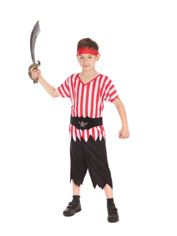 Kids Pirate Stripe Boy Costume