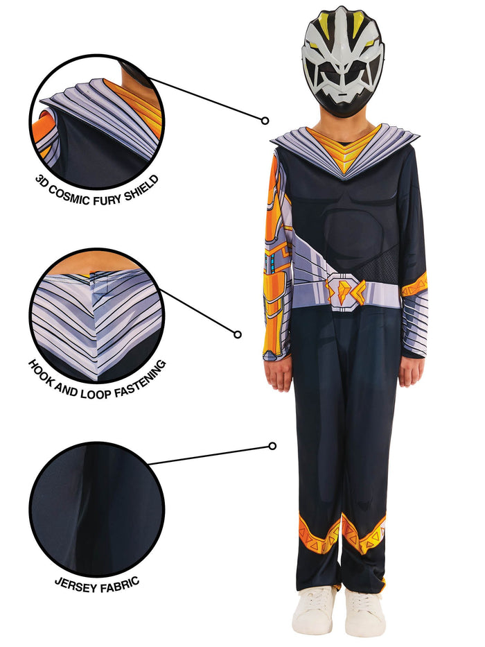 Kids Power Ranger Cosmic Fury Black Ranger Costume