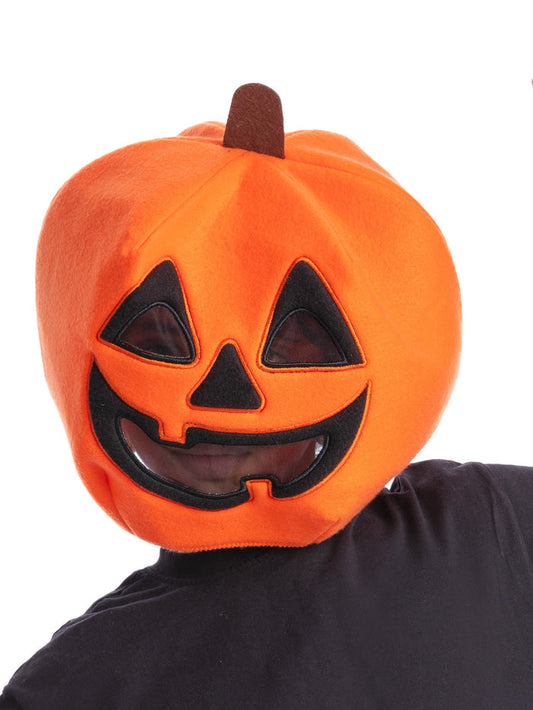 Kids Pumpkin Mascot Head Mask