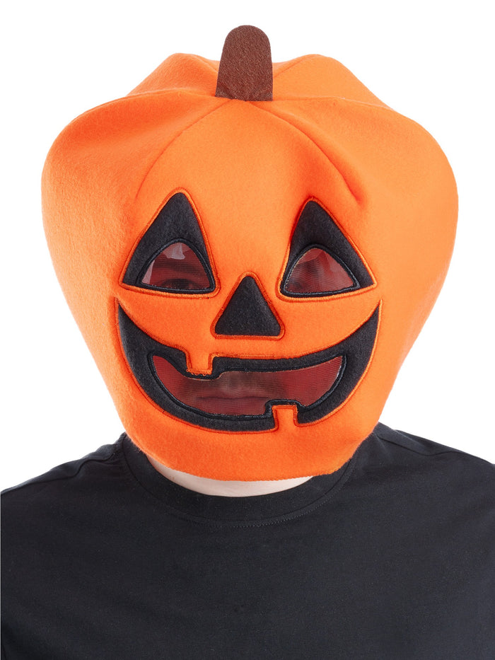 Kids Pumpkin Mascot Head Mask