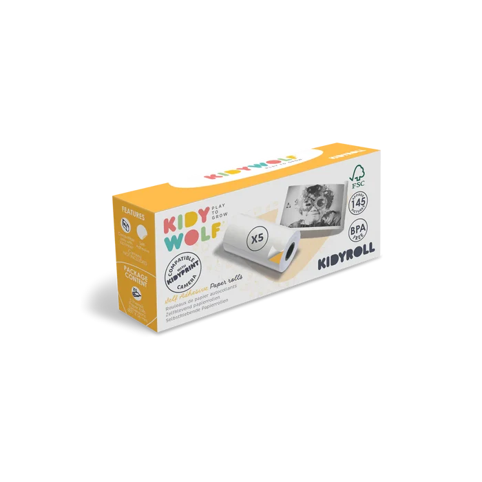 KIDYROLL Thermal Printing Camera Sticker Paper Rolls