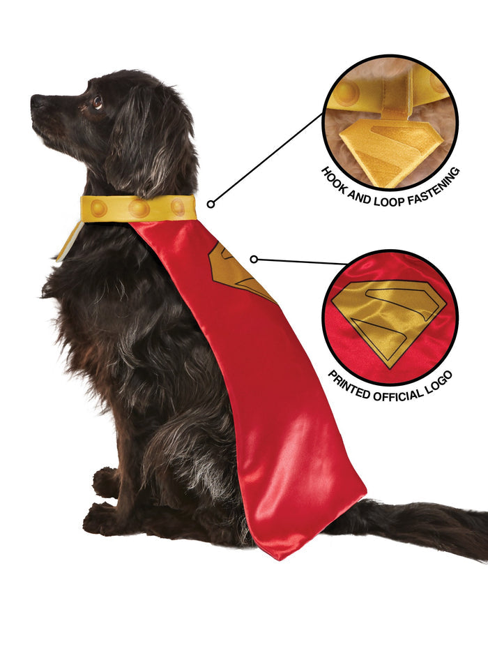 Krypto Pet Cape and Collar Pet Costume