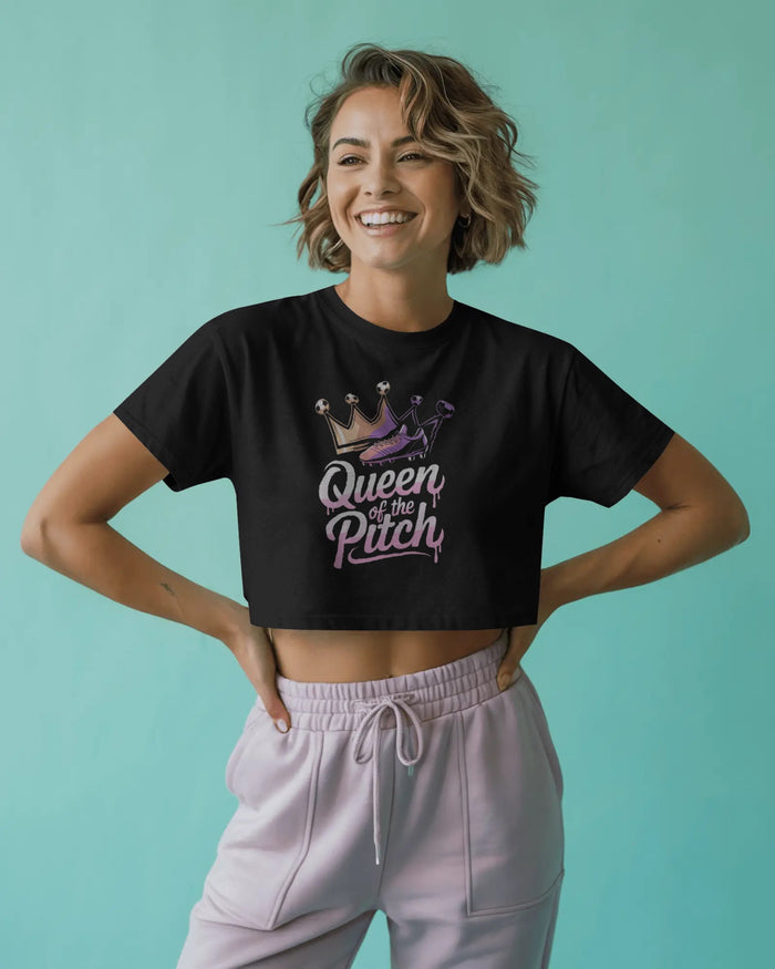Ladies Cropped Tee Queen of the Pitch