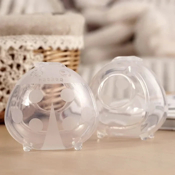 Ladybug Silicone Milk Collector 2 Pack (40ml) + Carry Bag Caramel