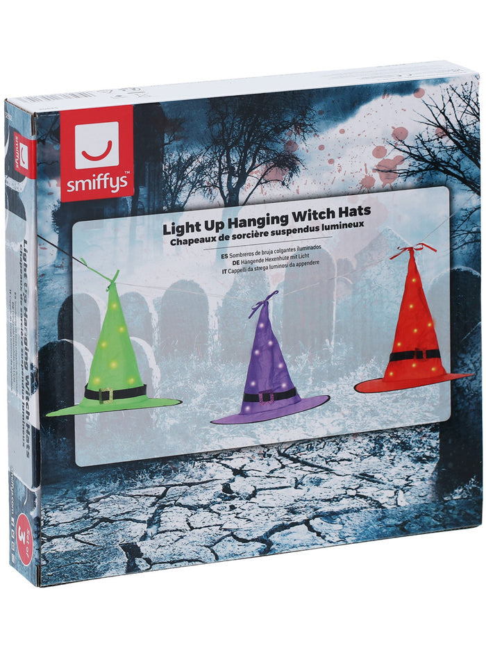 LED Light Up Floating Witch Hats