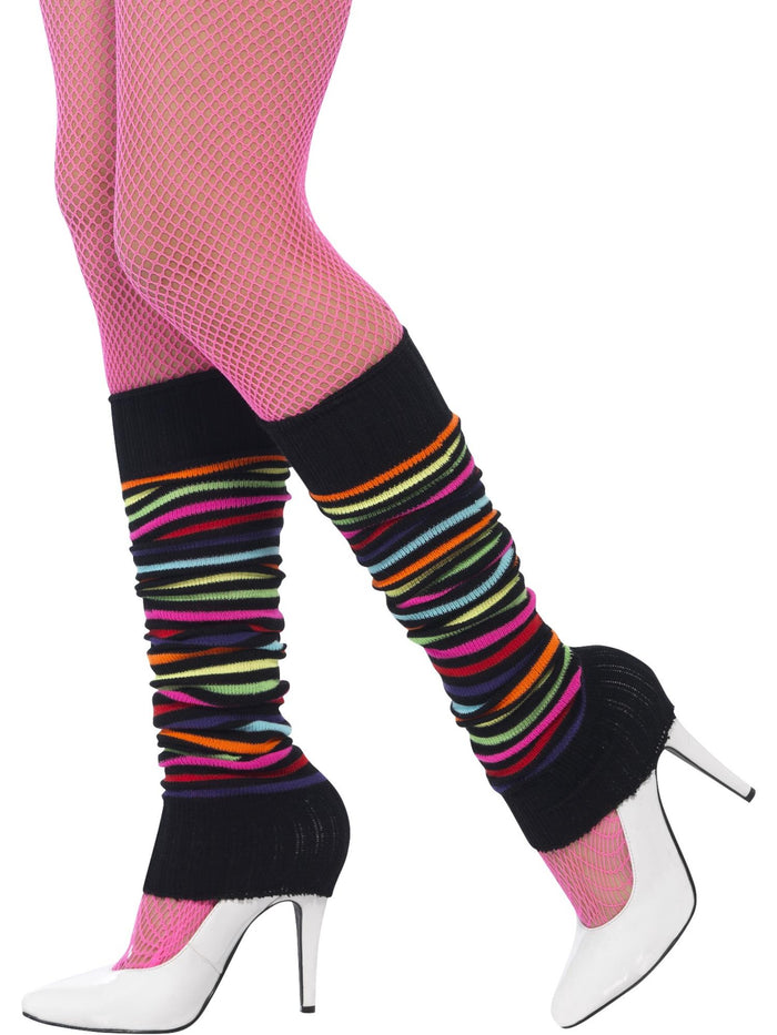 Legwarmers, Neon, with Black Stripe