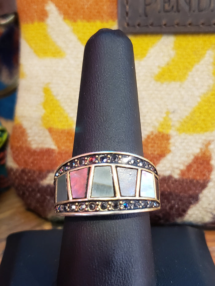 Lia Sophia Abalone Ring size 8.5