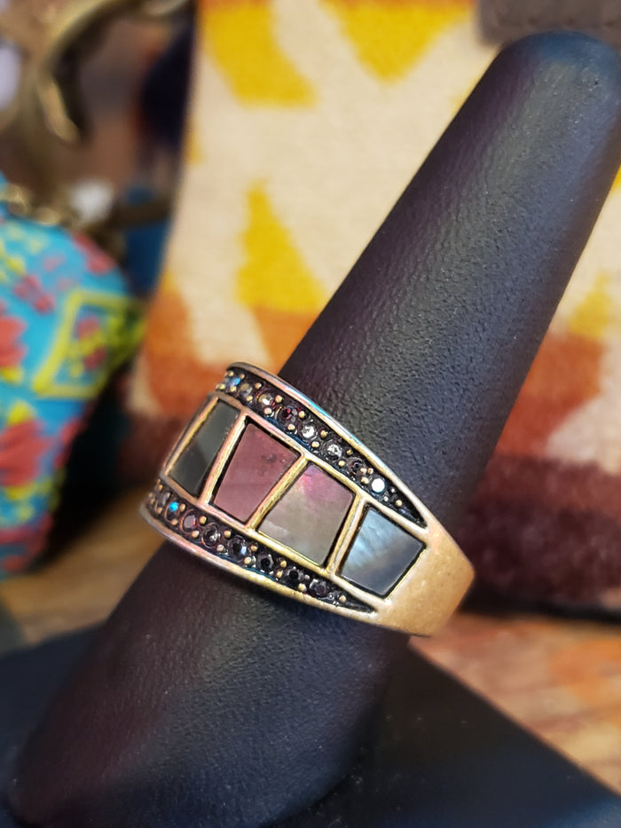 Lia Sophia Abalone Ring size 8.5