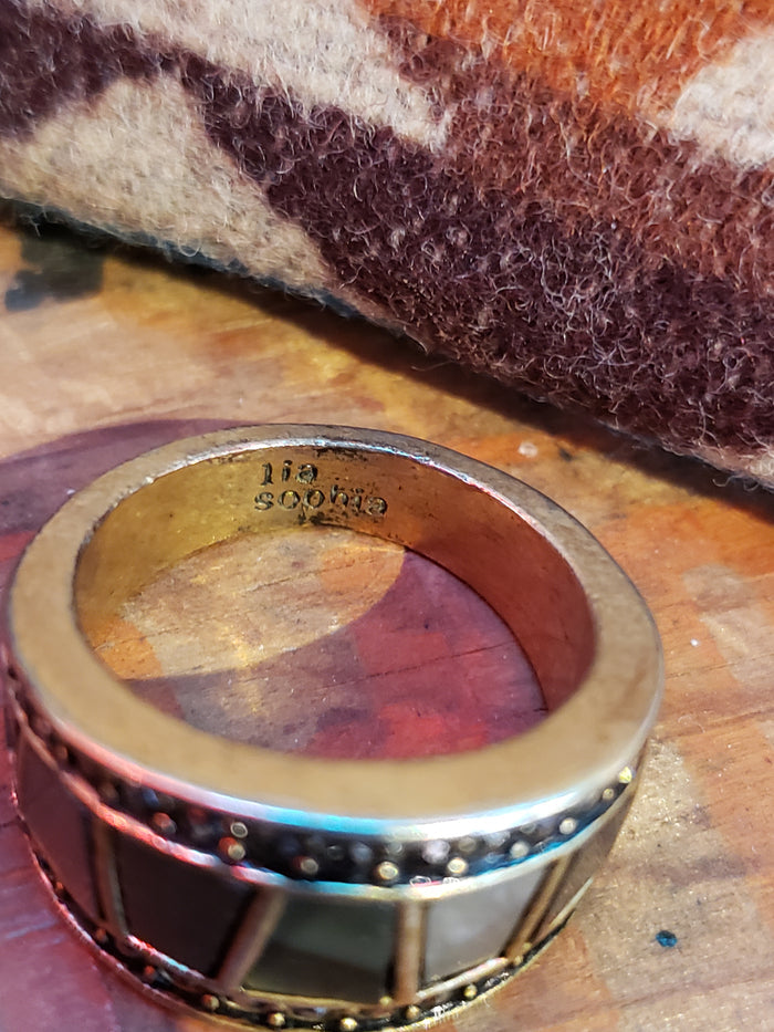 Lia Sophia Abalone Ring size 8.5