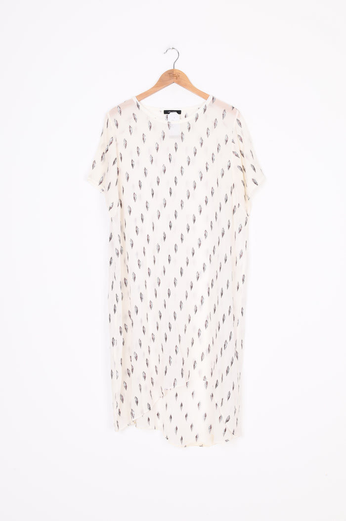 Life With Bird Womens White Dress Size 14