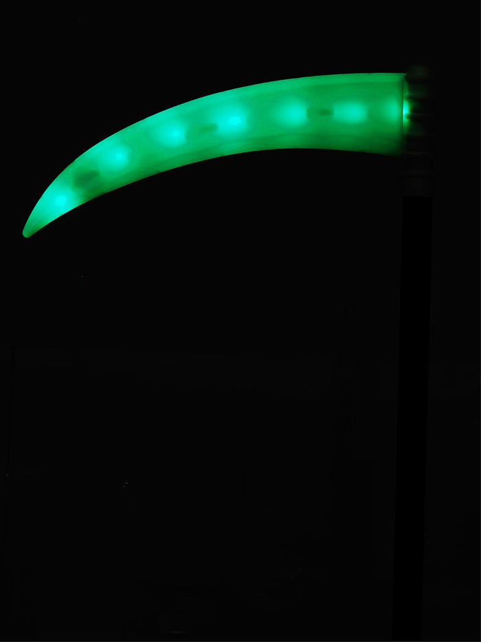 Light Up Green LED Scythe, Adjustable, 5pcs
