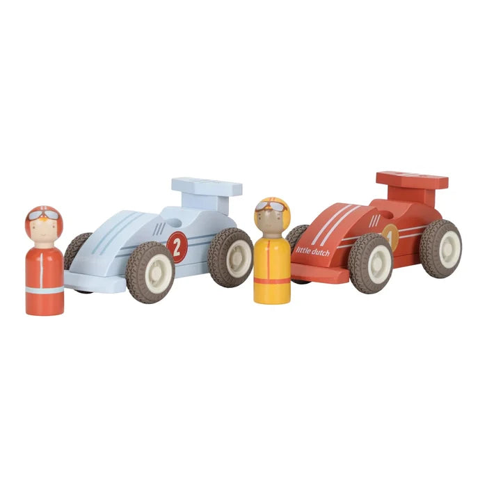 Little Dutch Wooden Pullback Racecars