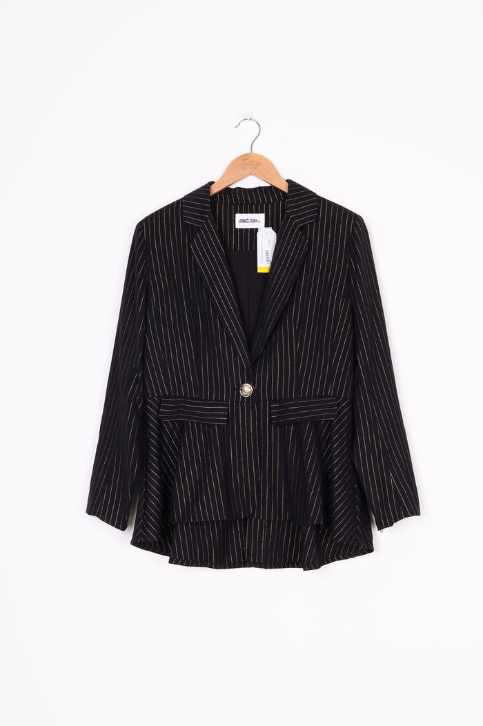 Loobies Story Womens Black Blazer Size 10