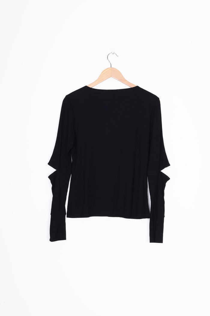 Lounge by Repertoire Womens Black Top Size 10