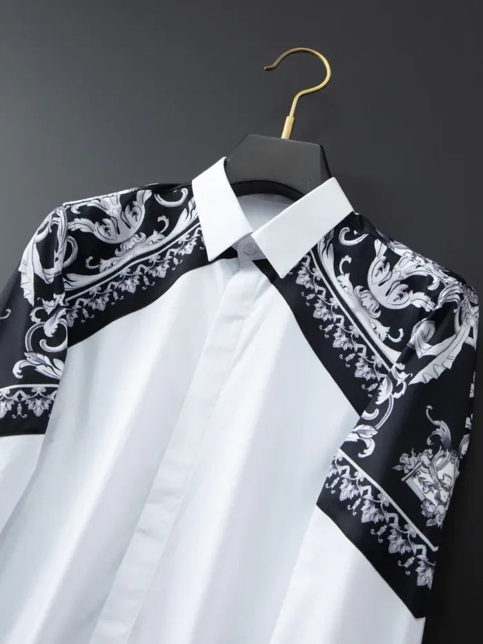 Luxury Palace Style Long Sleeve Patchwork