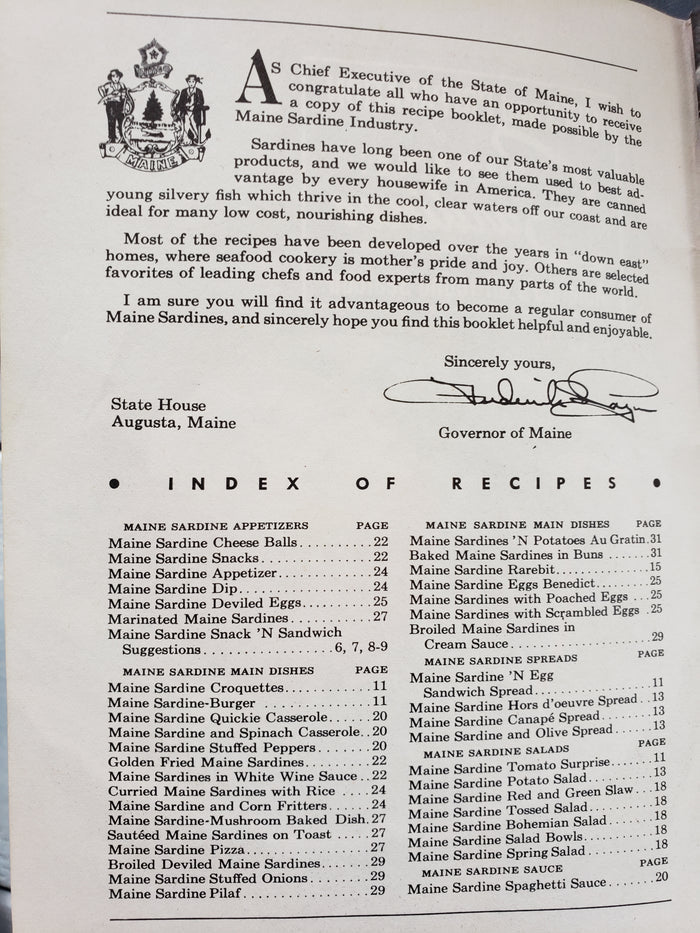Maine Sardines cookbook