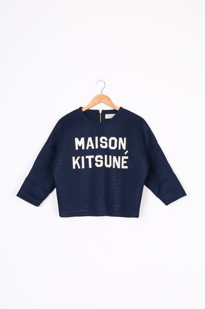 Maison Kitsune Womens Blue Jumper Size 36