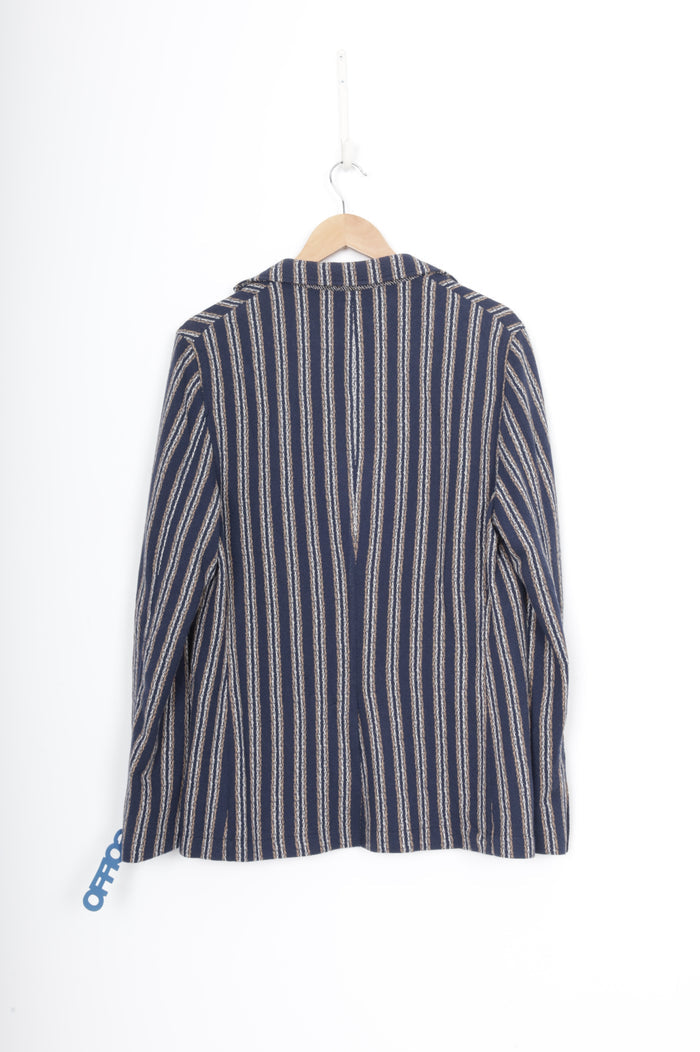 Manuel Ritz Mens Blue Cardigan Size 52