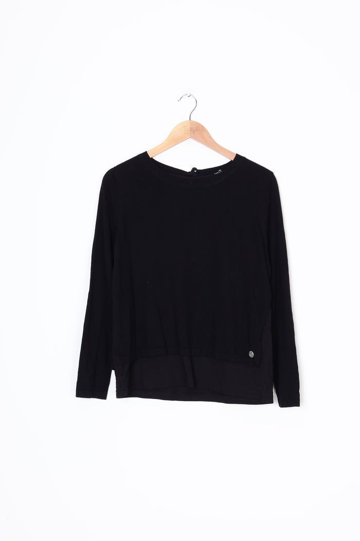 Marilyn Seyb Womens Black Top Size 10