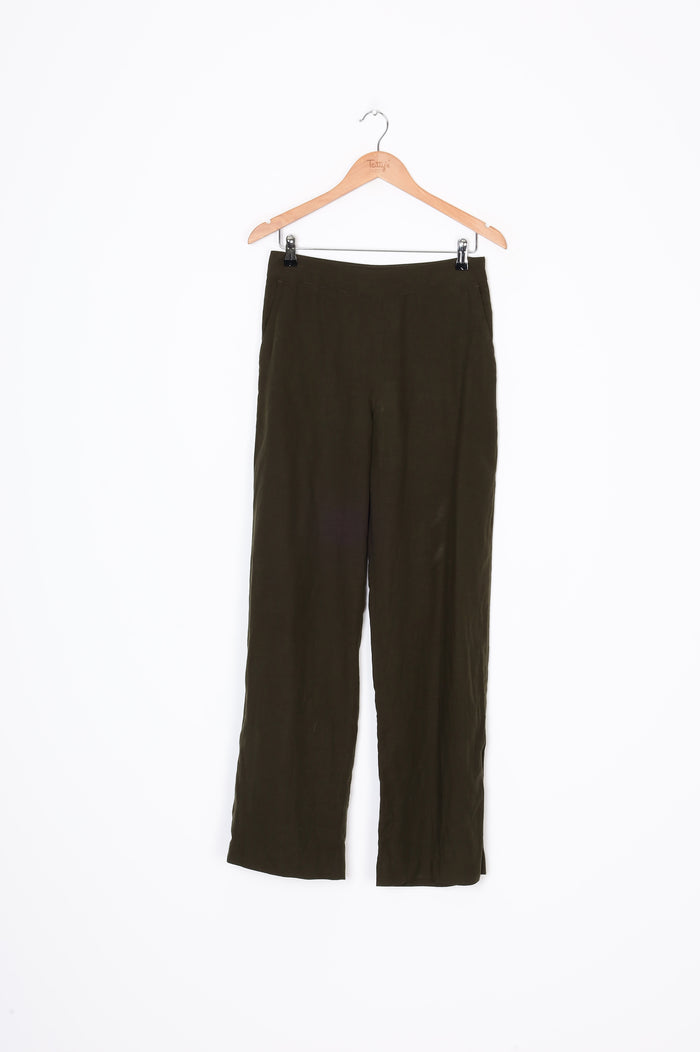 Max Womens Green Pants Size 8
