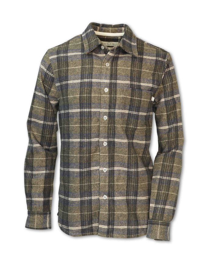 MEN'S HEAVYWEIGHT WOOL BLEND PLAID FLANNEL