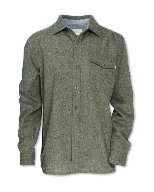 MEN'S TWO-TONE WOOL BLEND WORKSHIRT
