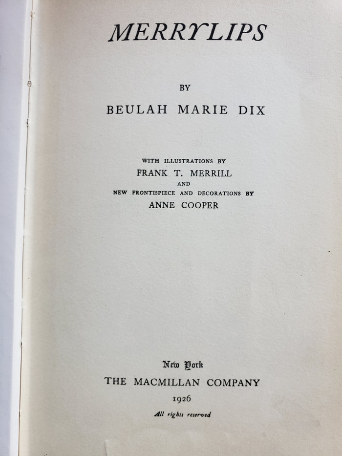 Merrylips (1926) by Beulah Marie Dix