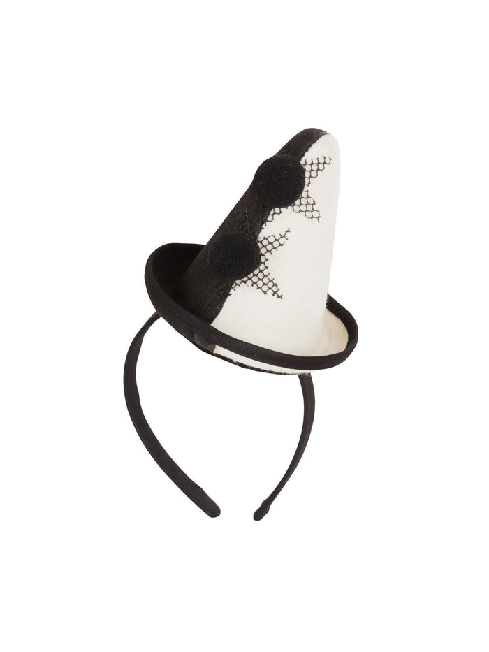 Mini Clown Pierrot Hat On Headband