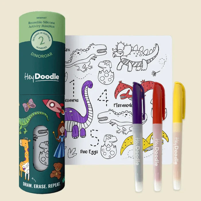 Mini Colouring & Doodle Mat - Dino Roar