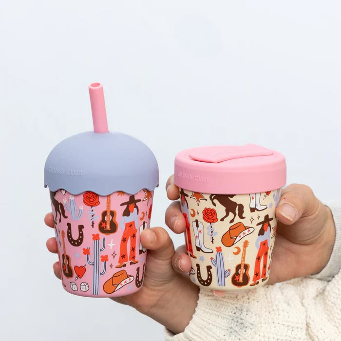 Mini Stainless Steel Smoothie Cup & Straw 200ml - Cowgirl