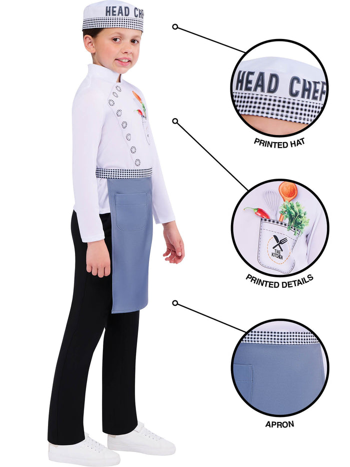 Modern Chef Kids Costume