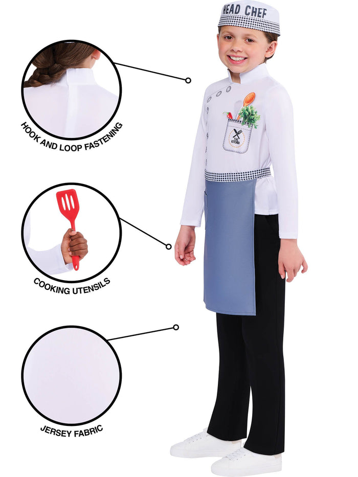 Modern Chef Kids Costume