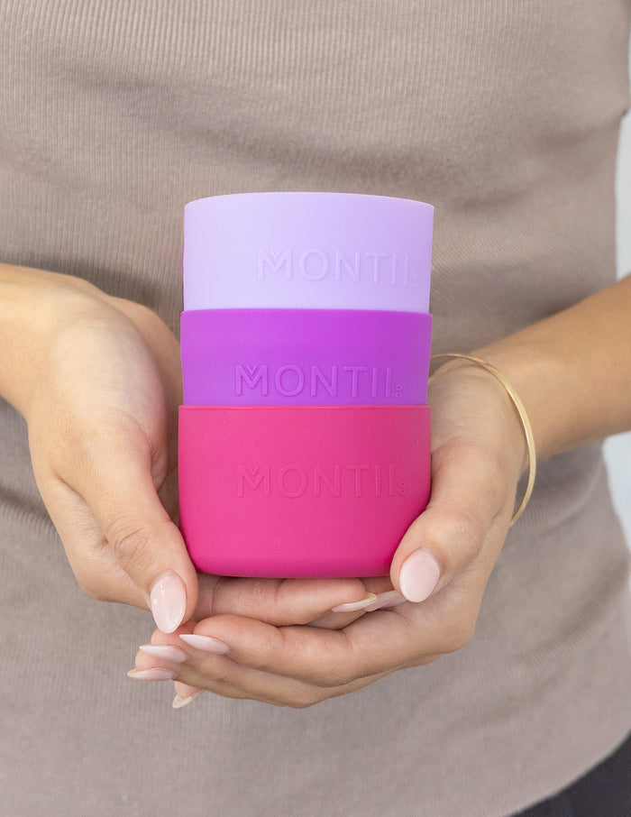 Montii Fusion Small Silicone Bumper 3 Pack - Lilac | Crimson | Fuchsia